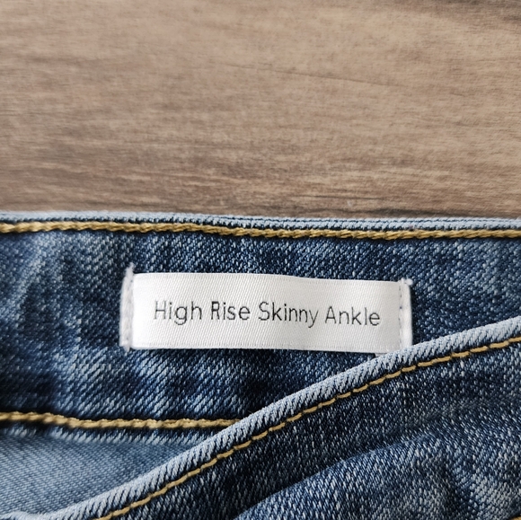 Jessica Simpson High Rise Skinny Ankle Blue Jeans Women's Size 14 - Picture 14 of 15